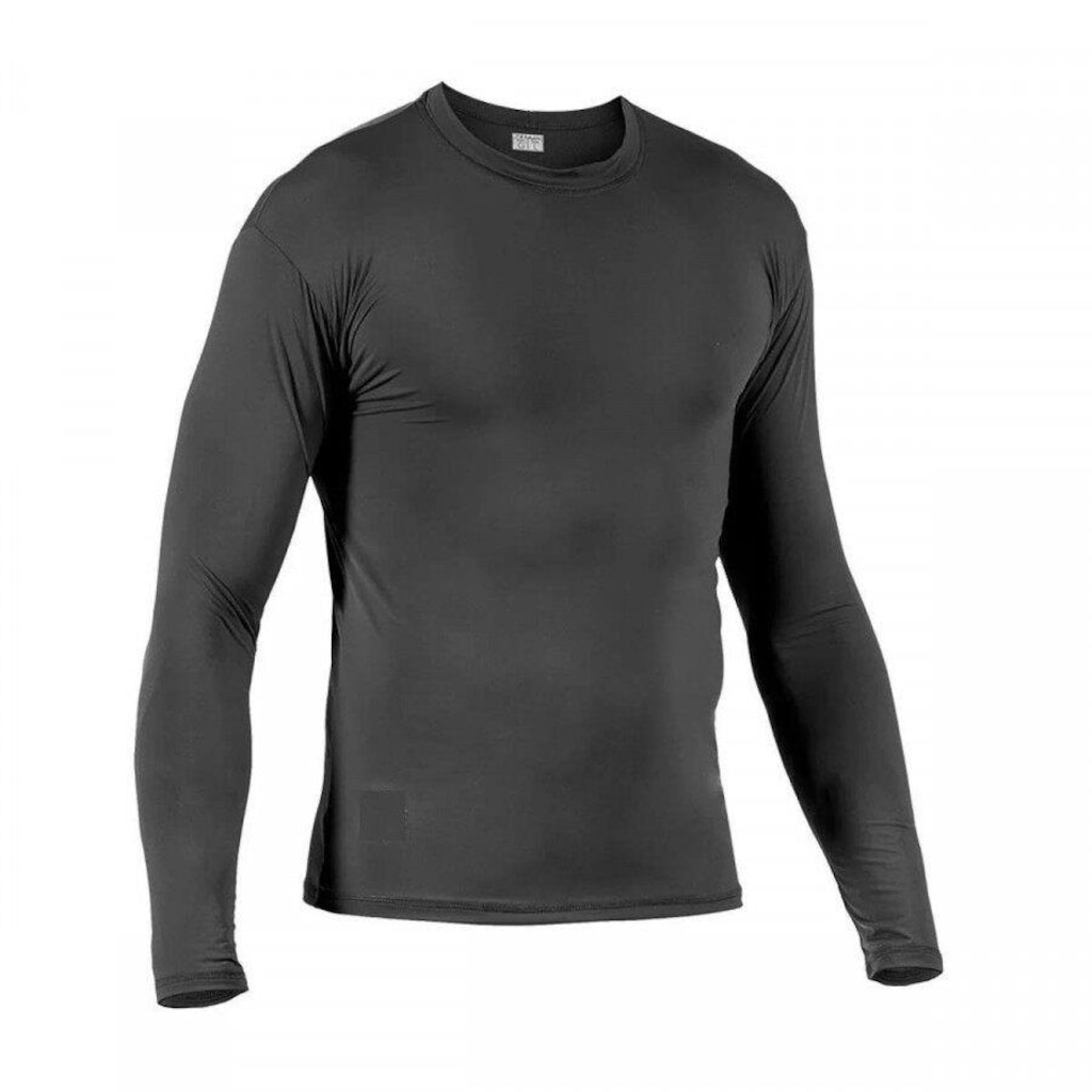 Camisa Manga Longa Fitness Body - Masculina - Foto 1
