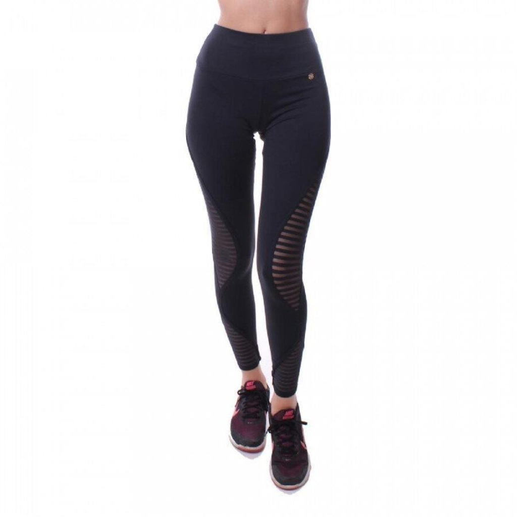 Calça Legging Simony Lingerie  Fitness Top com Detalhe Tule - Adulto - Foto 1