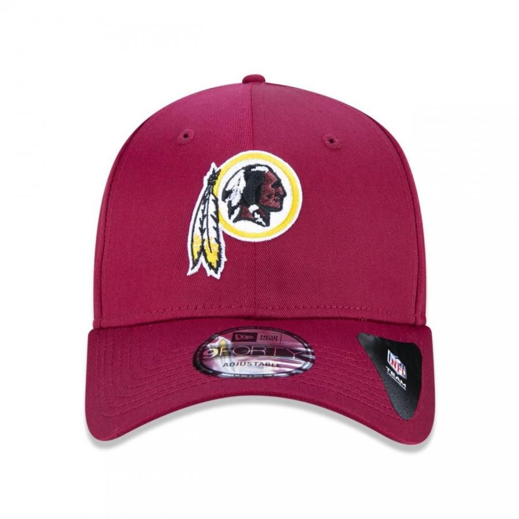 Boné Aba Curva New Era 9Forty NFL Washington Redskins Basic Escuro - Ajustável - Snapback - Adulto - Foto 2