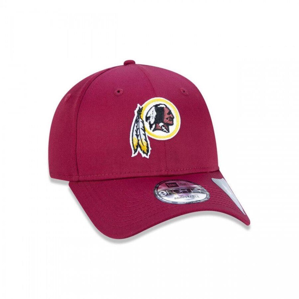 Boné Aba Curva New Era 9Forty NFL Washington Redskins Basic Escuro - Ajustável - Snapback - Adulto - Foto 3