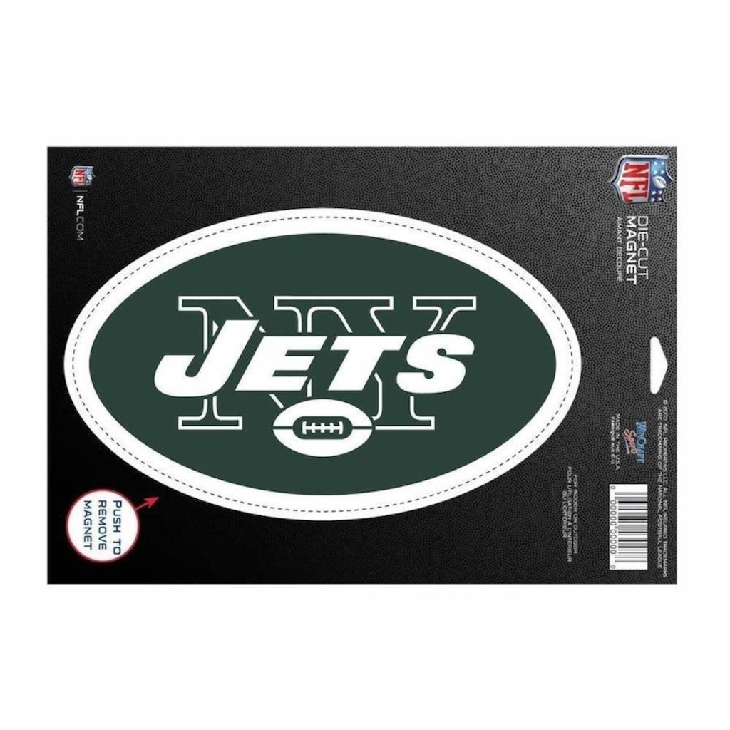 Imã Magnético Vinil New York Jets NFL - 7X12cm