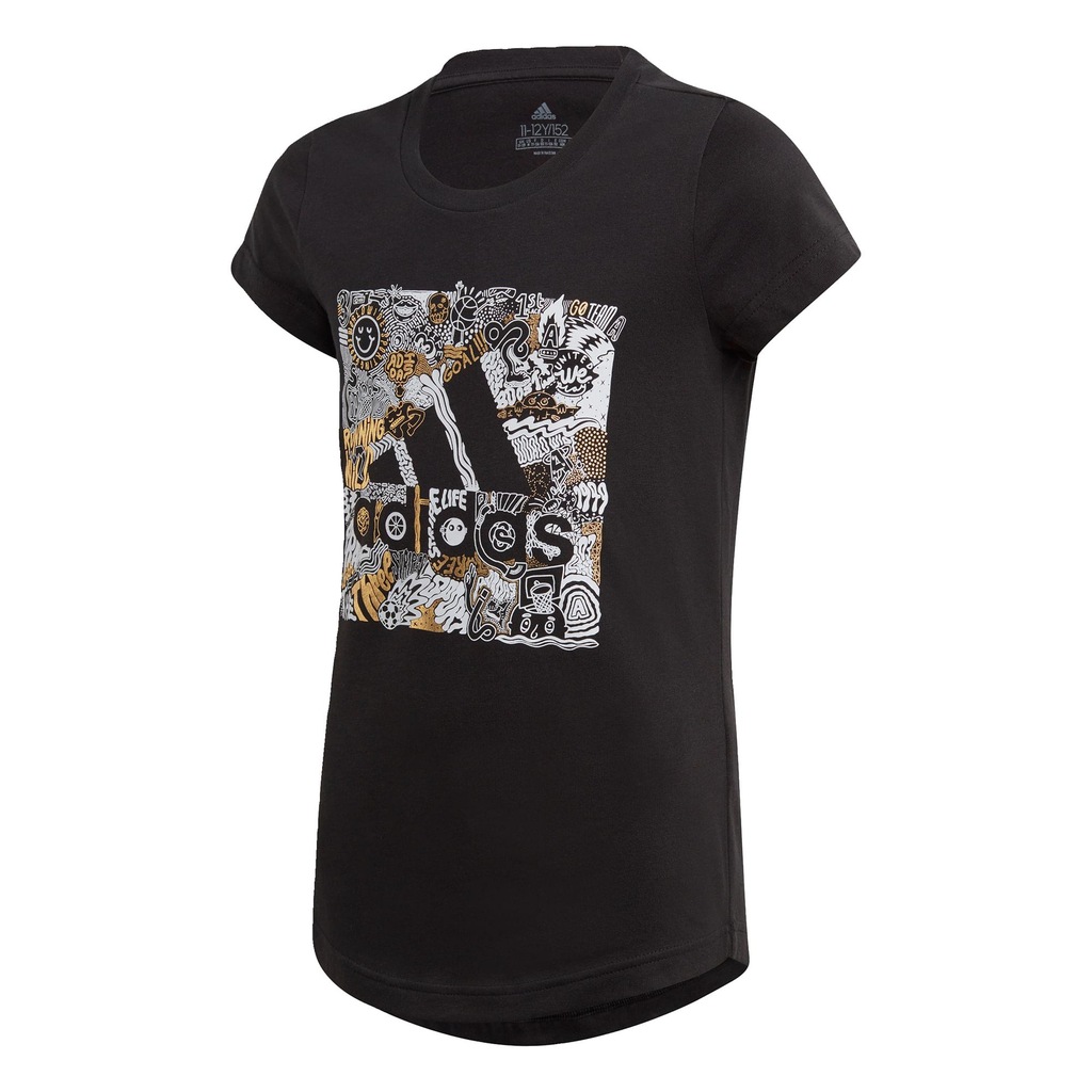 Camiseta adidas Must Haves Doodle Badge of Sport - Infantil - Foto 1