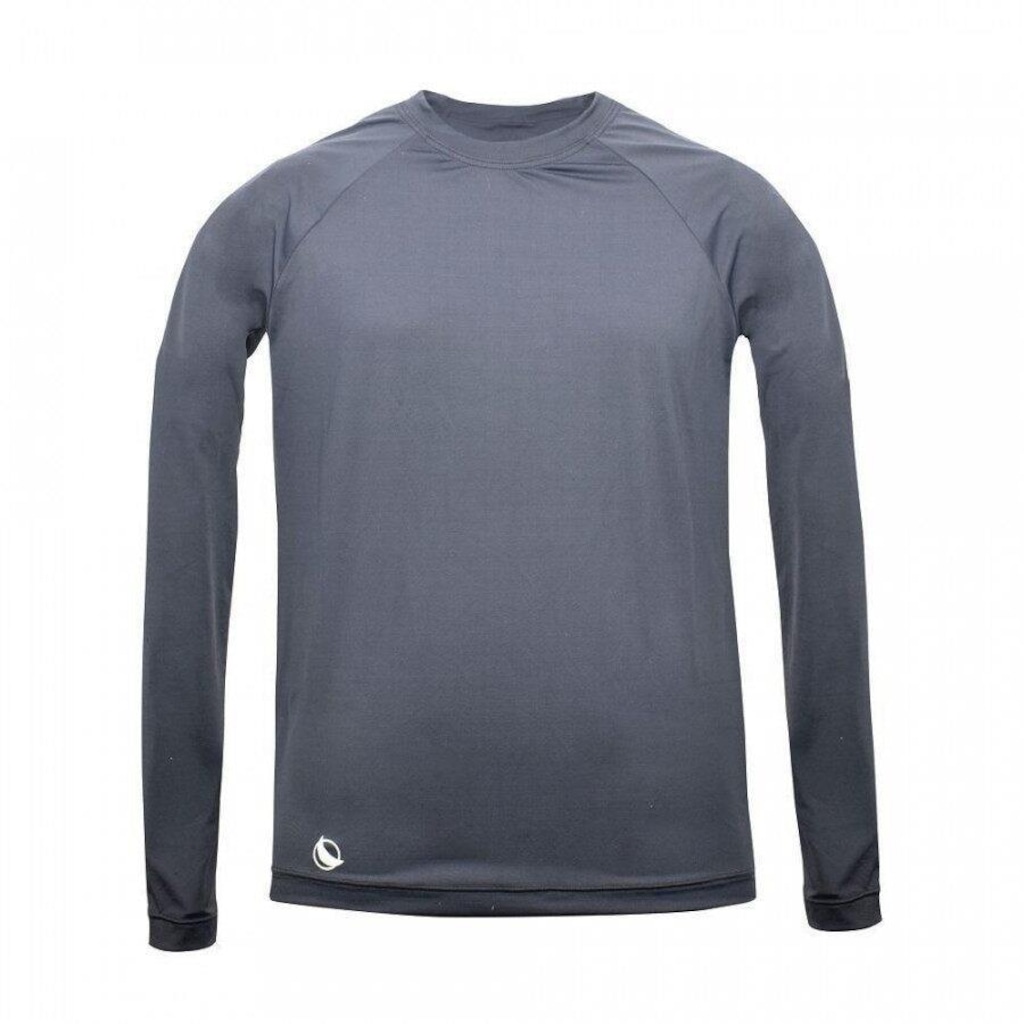 Camiseta Manga Longa Luasal Proteção UV  Lisa Casual - Feminina - Foto 1