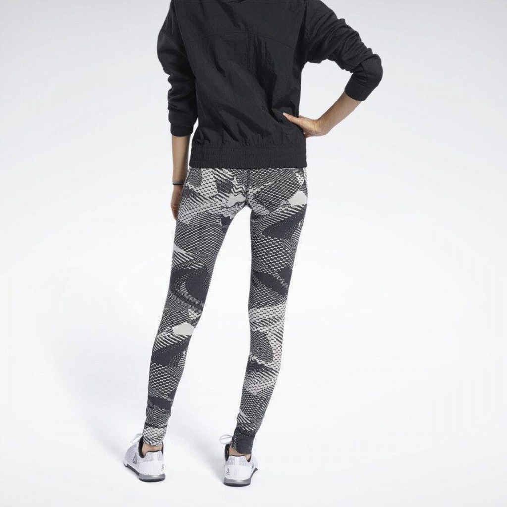 Calça Legging Reebok Lux 2.0 Geo Static - Feminina - Foto 3