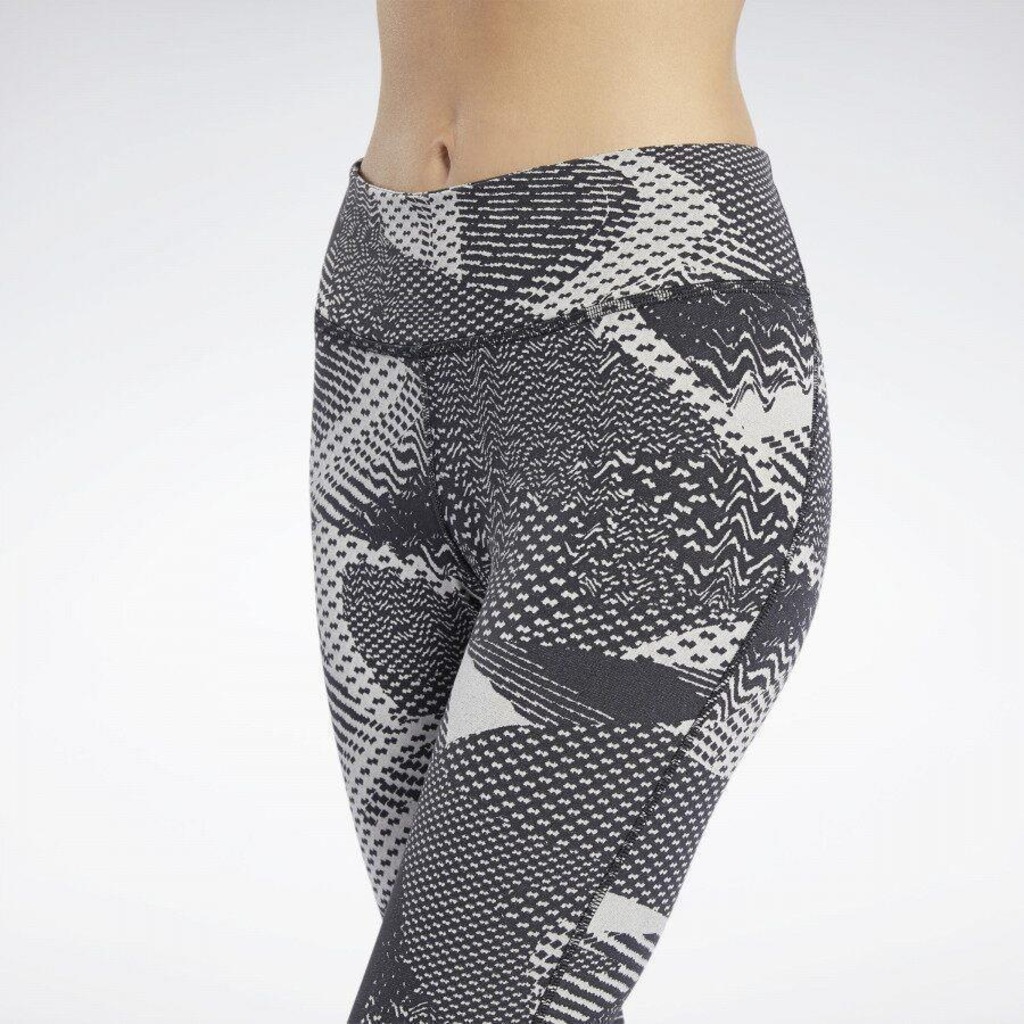 Calça Legging Reebok Lux 2.0 Geo Static - Feminina - Foto 4