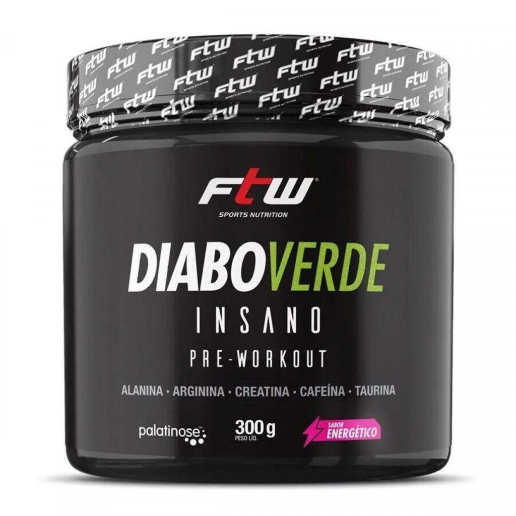 Pré Treino Diabo Verde FTW Insano - Sabor Energético - 300g - Foto 1