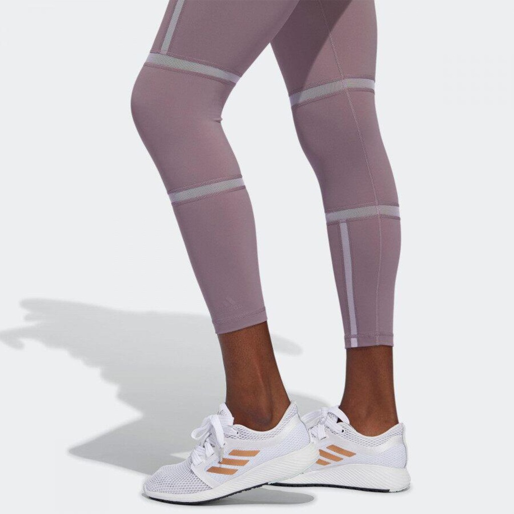 Calça Legging adidas Longa Mesh Believe This 2.0 Geo - Feminina - Foto 4