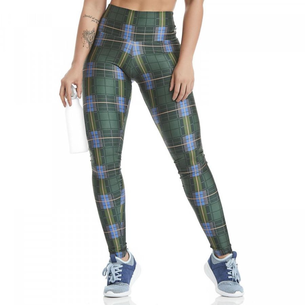 Calça Legging Caju Brasil Print Wonderful Chess - Adulto - Foto 1