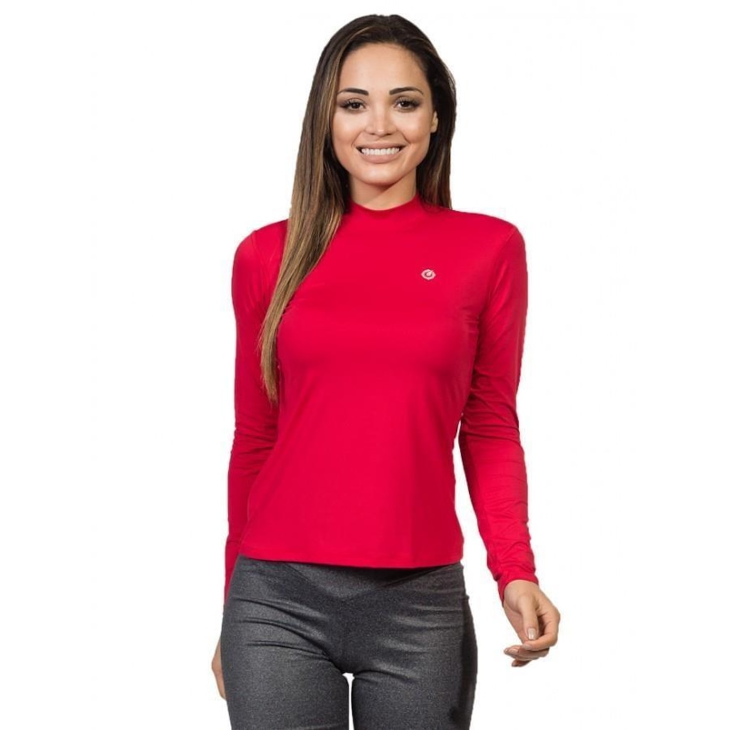 Camisa Manga Longa Extreme Uv Proteção Solar Gola Alta Ice - Feminina