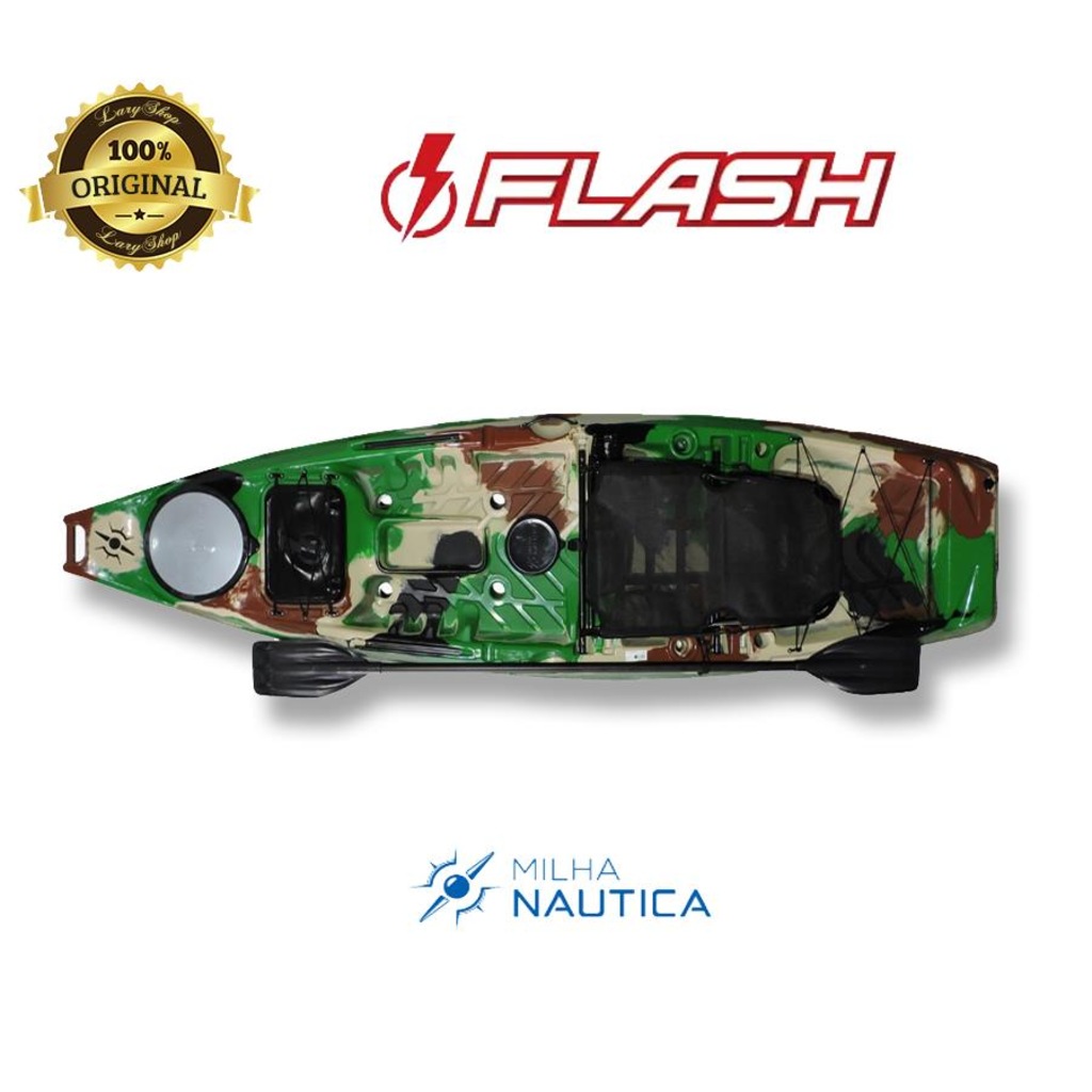 Caiaque Flash Milha Náutica com Remo - Foto 1