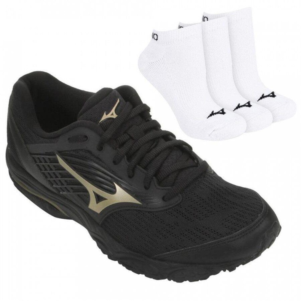 Kit Mizuno: Tênis Dynasty 3 + Meias - 3 Pares - Masculino - Foto 1