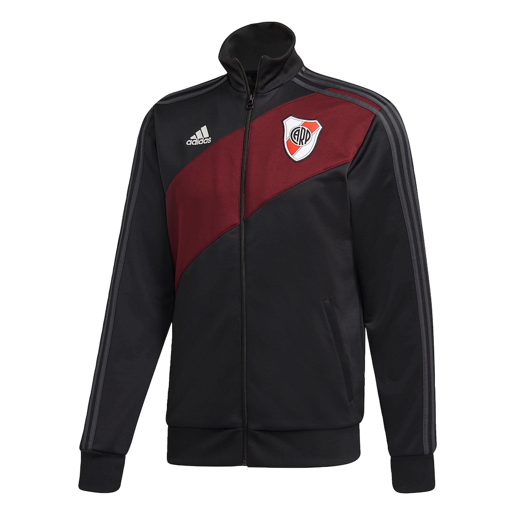 Jaqueta Moletinho River Plate adidas 3-Stripes - Masculina - Foto 1