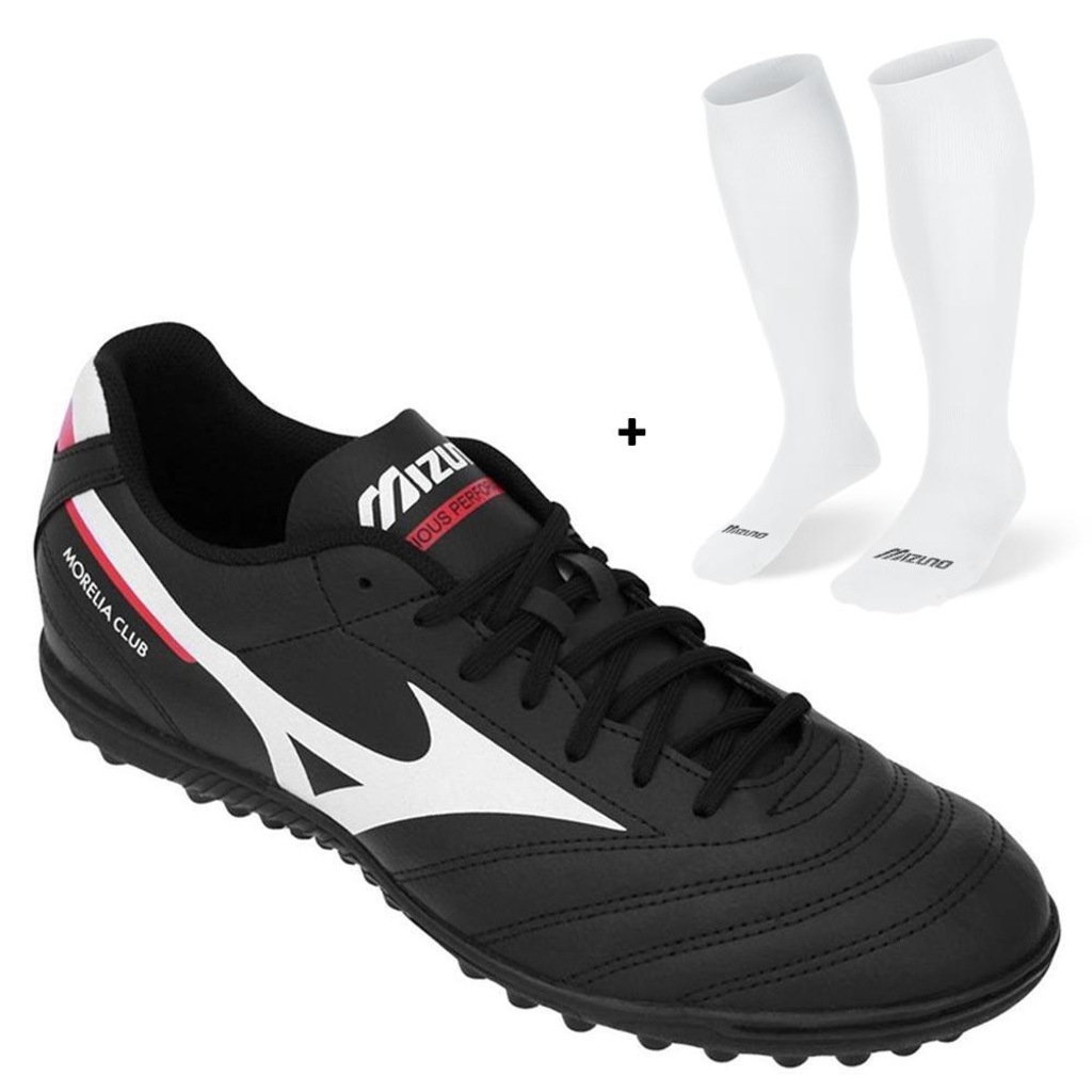 Kit Chuteira Society Mizuno Morelia Club - Adulto + Meião - Foto 1