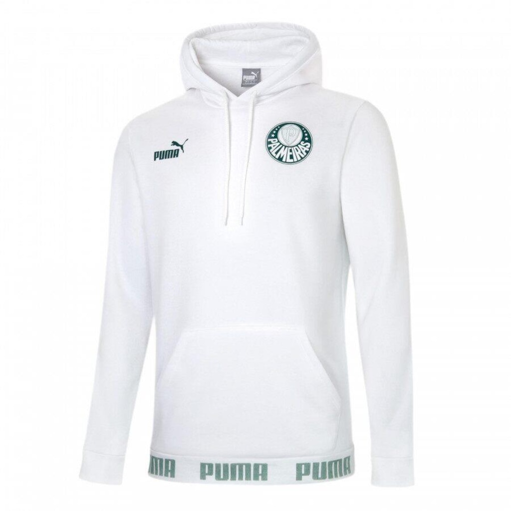 Blusão de Moletom do Palmeiras Puma Culture com Capuz - Masculino - Foto 1