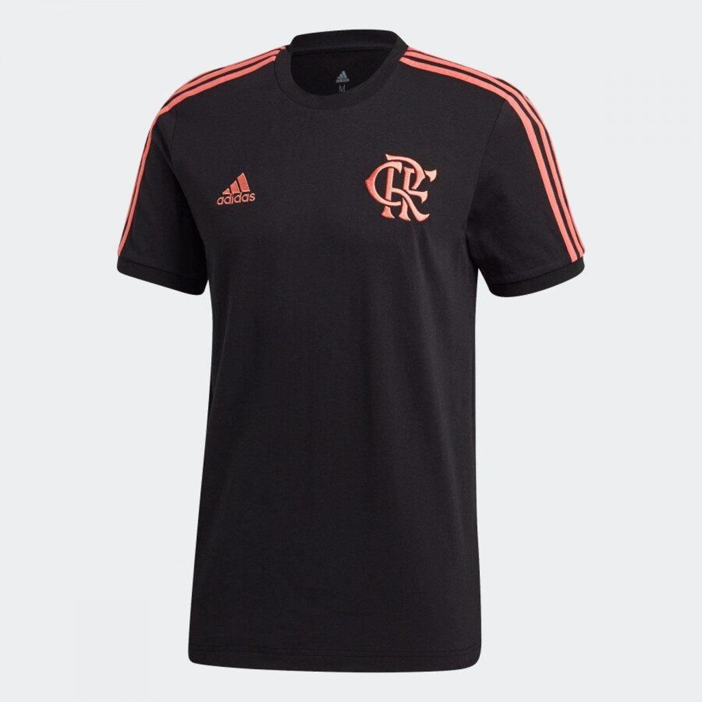 Camiseta do Flamengo adidas 3-Stripes - Masculina - Foto 1
