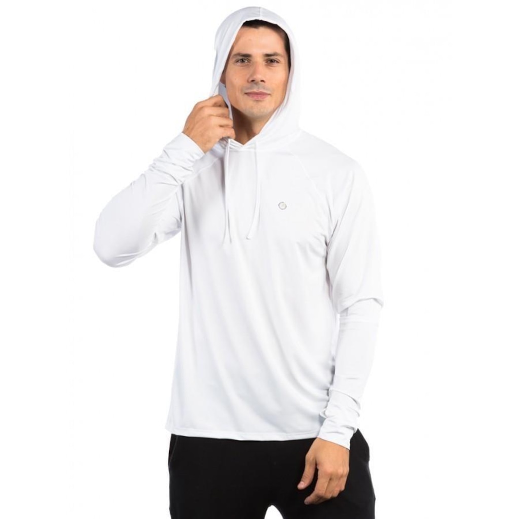 Imagem 2 do produto Camiseta Manga Longa com Capuz Extreme UV e Encaixe de Dedo New Dry - Masculina