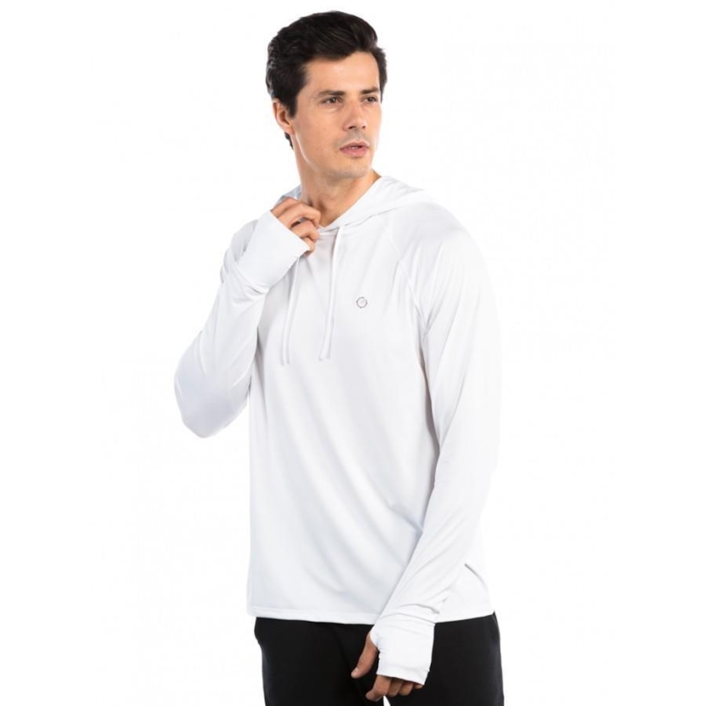 Imagem 3 do produto Camiseta Manga Longa com Capuz Extreme UV e Encaixe de Dedo New Dry - Masculina