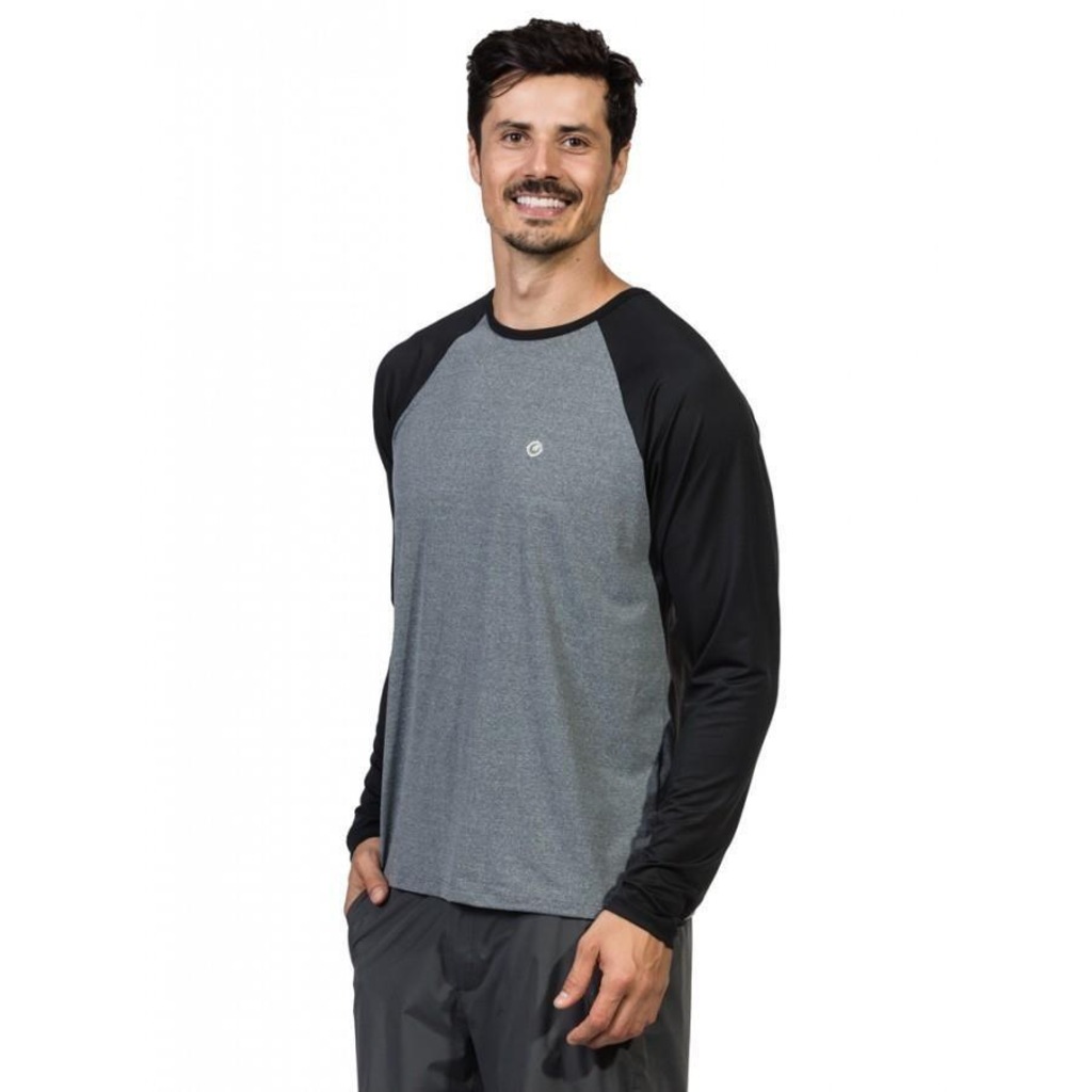 Imagem 2 do produto Camiseta Manga Longa Extreme UV Ice Proteção Solar Raglan - Masculina