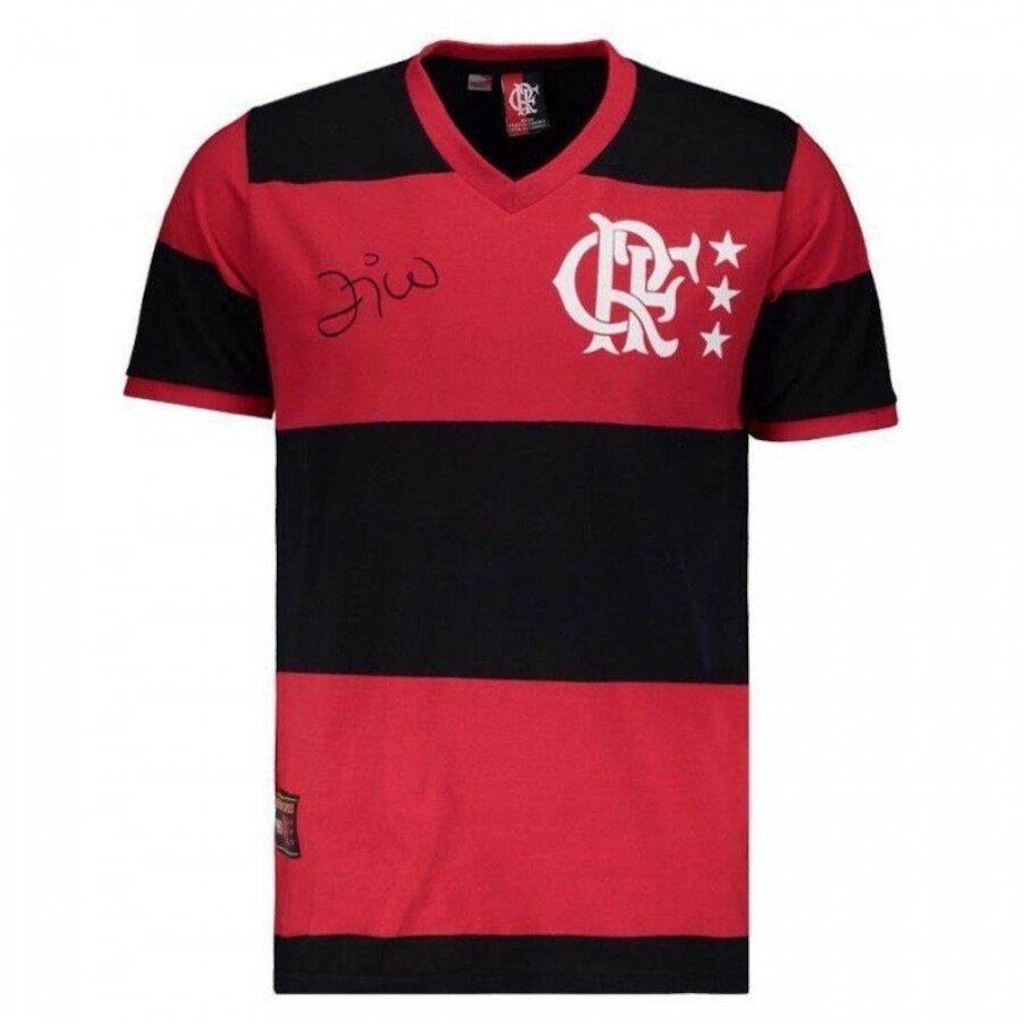 Camisa do Flamengo Braziline Zico Libertadores 81 - Masculina - Foto 1