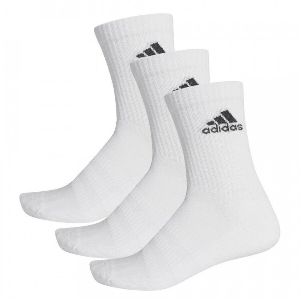Kit de Meias Cano Alto adidas Cush Crew com 3 Pares - 41 a 43 - Masculino