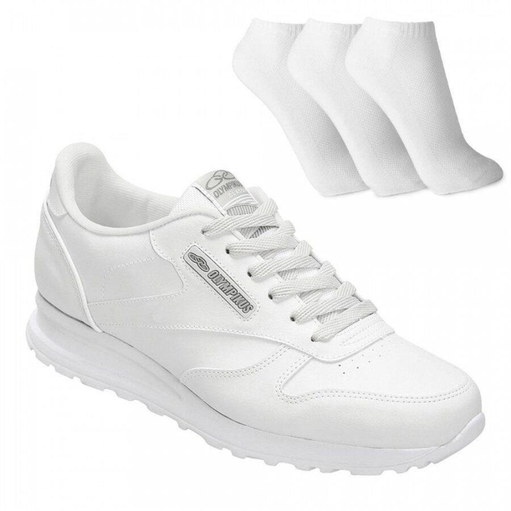 Kit Olympikus: Tênis Jogging 100 + Meias - 3 Pares - Feminino - Foto 1