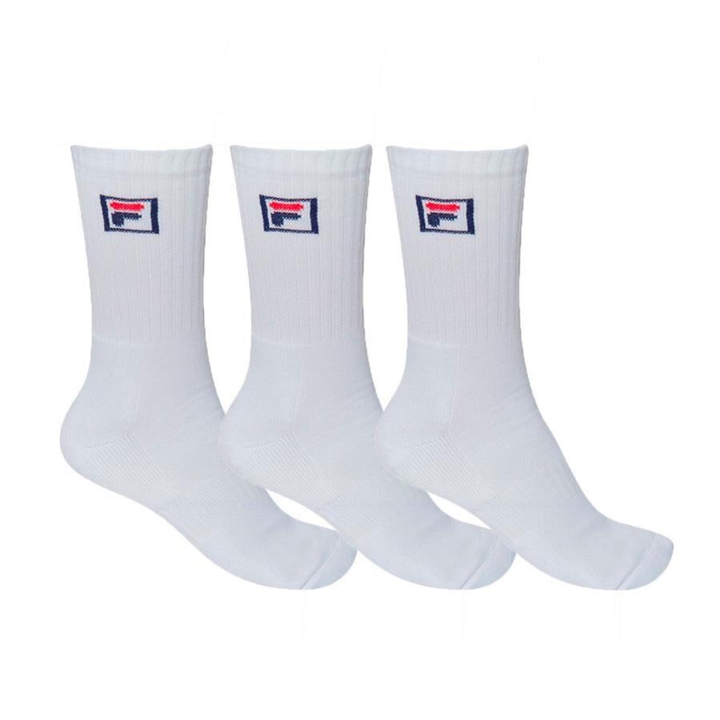 Meia Cano Alto  Fila Tripack Fbox Unissex - 03 Pares - Foto 1