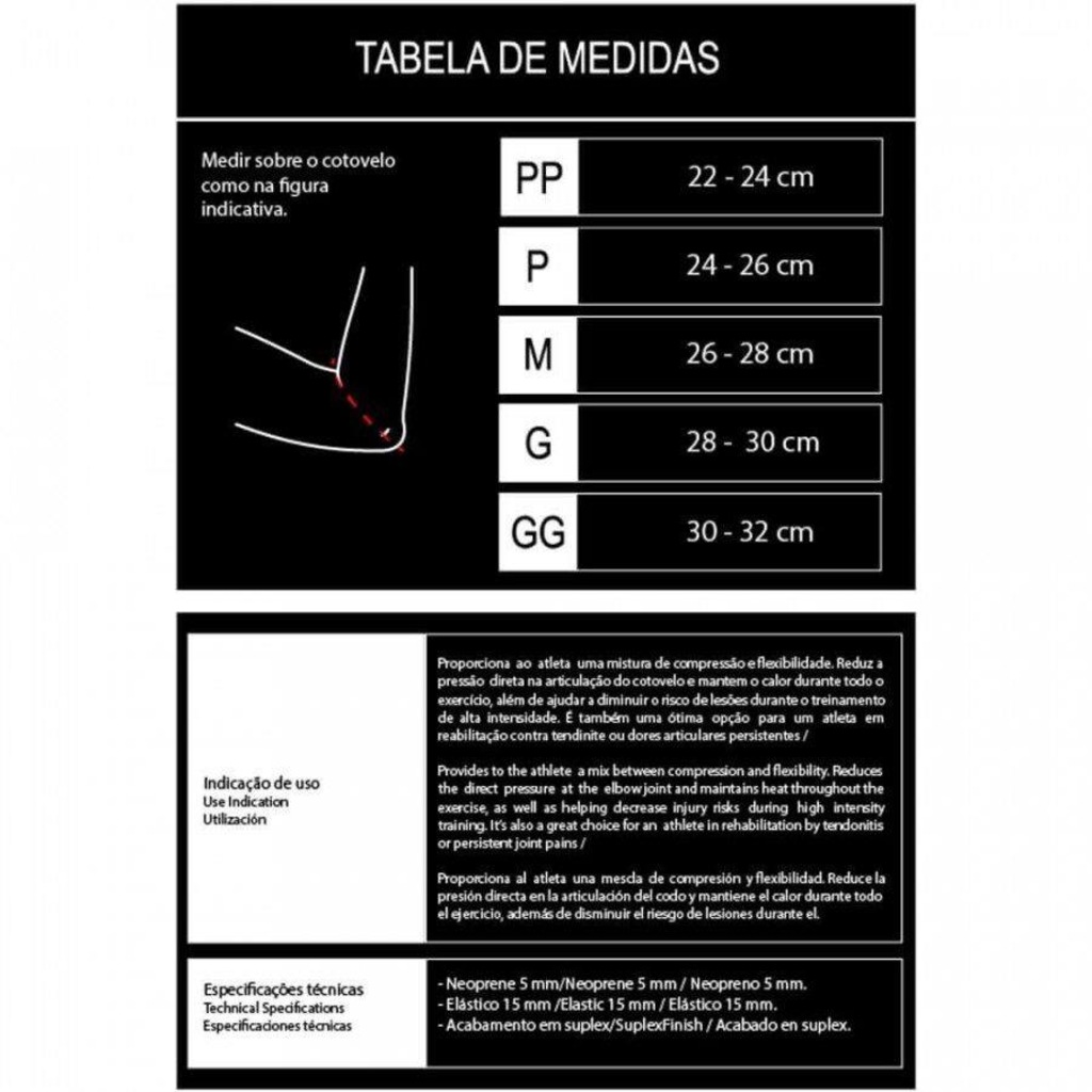 Imagem 4 do produto Cotoveleira NC Extreme Lpo Cross Academia - 5mm