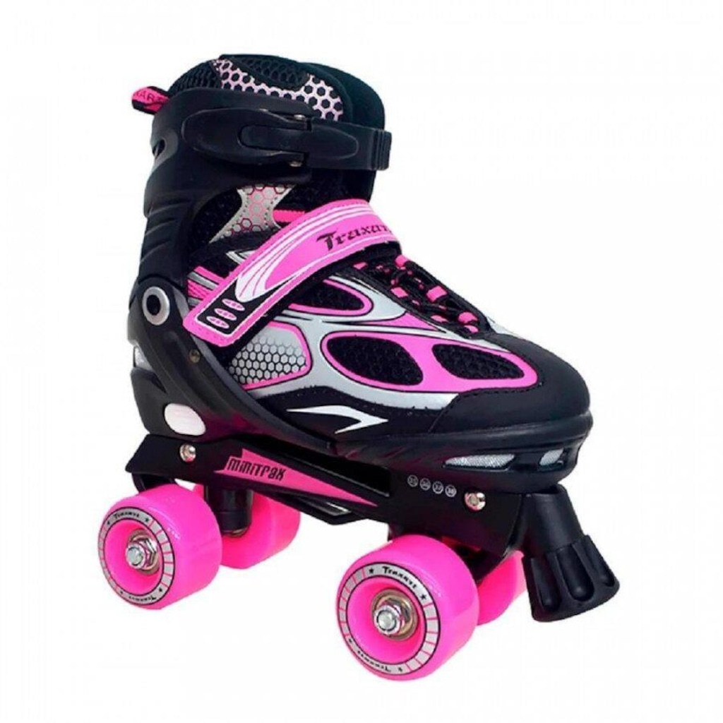 Patins Traxart Quad Minitrax - Retrô - ABEC-7 - Infantil - Foto 1