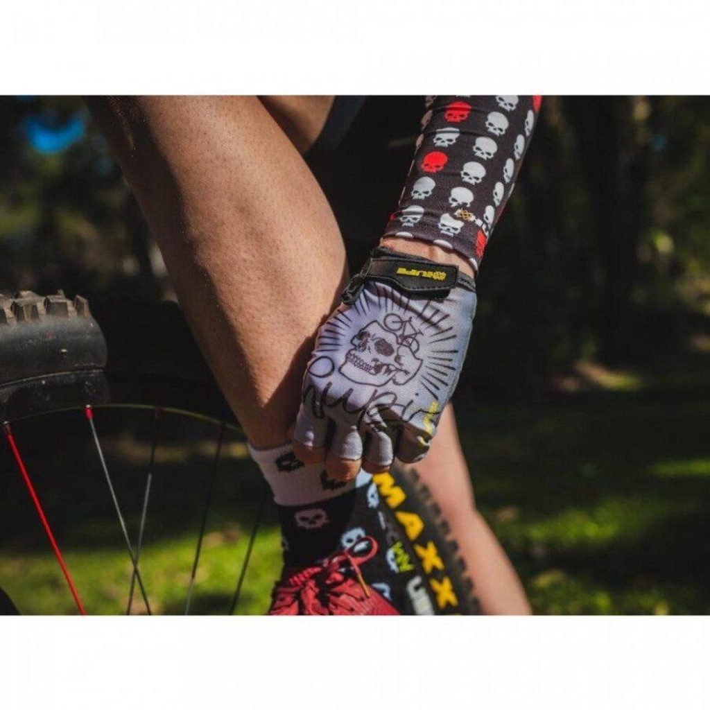 Imagem 3 do produto Luva de Ciclismo Hupi Eco Dedo Curto Bike Brain - Adulto