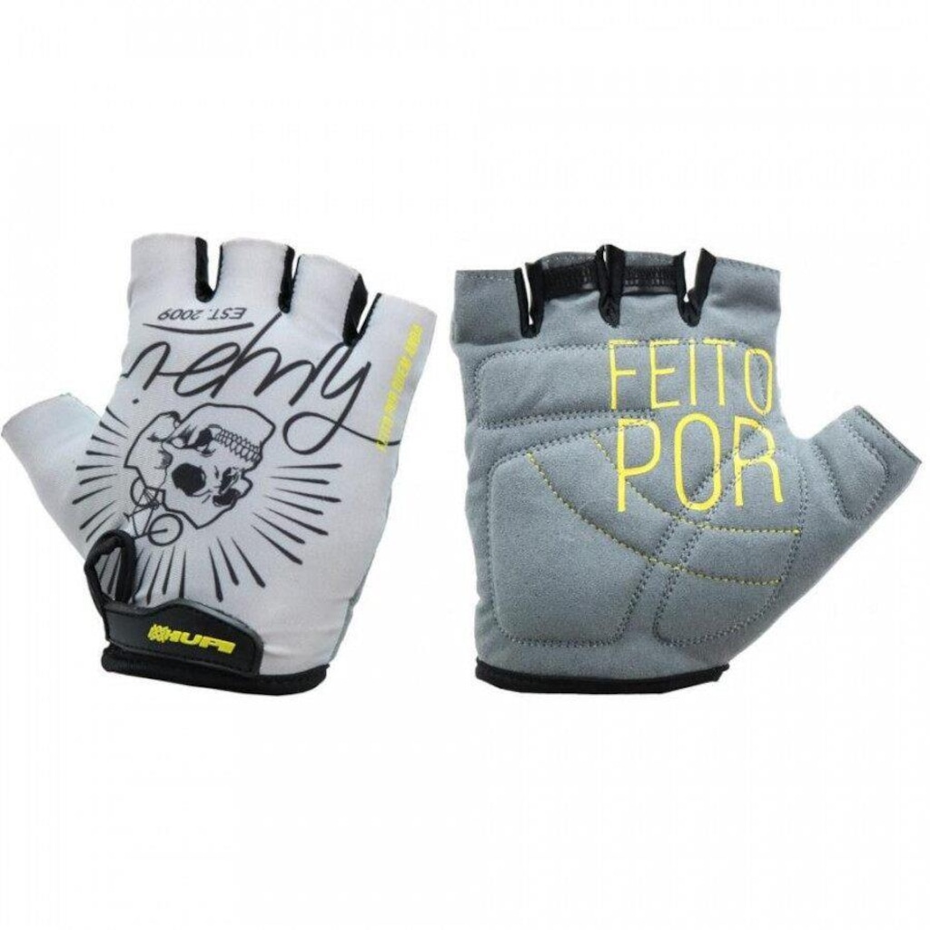 Luva de Ciclismo Hupi Eco Dedo Curto Bike Brain - Adulto