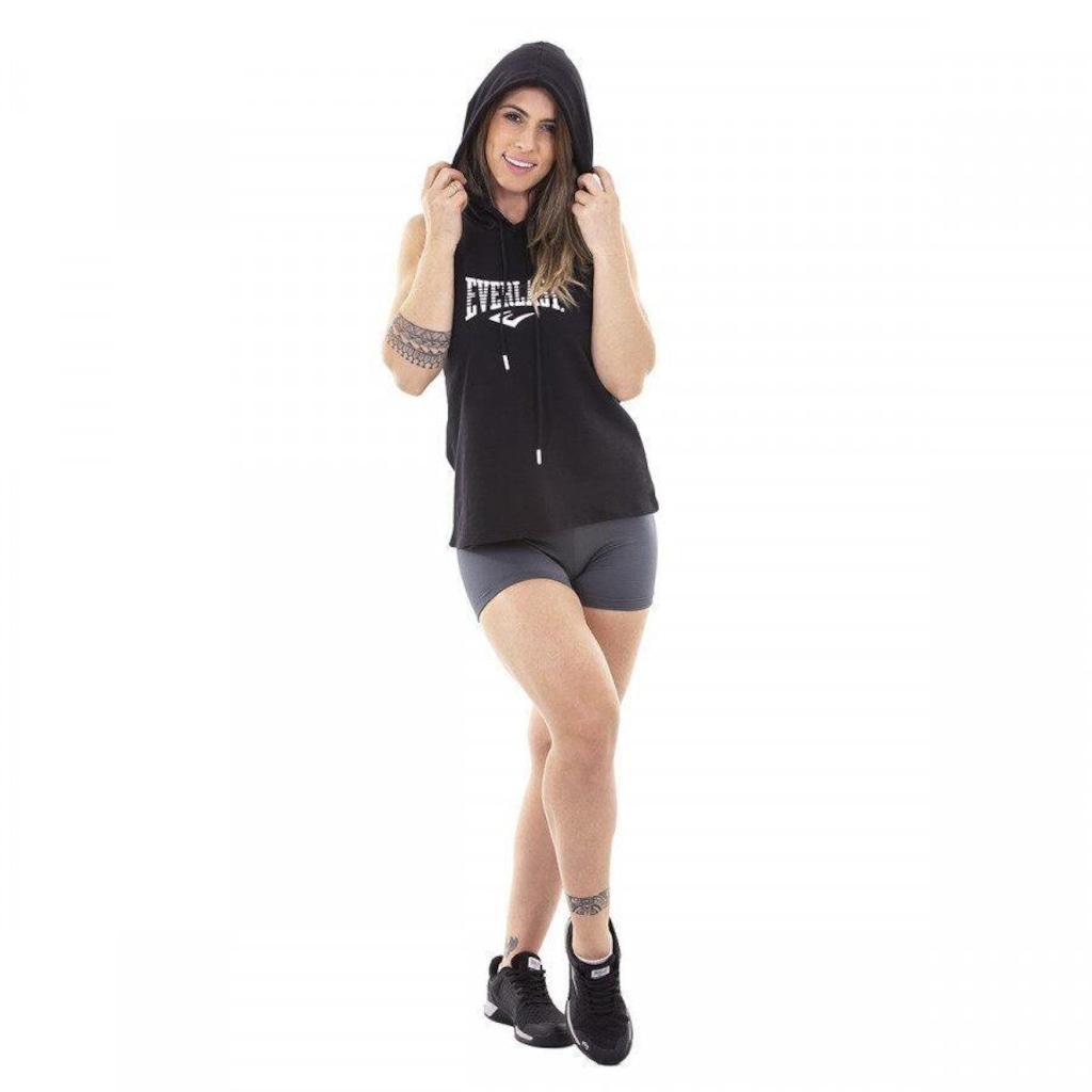 Imagem 5 do produto Camiseta Regata com Capuz Everlast Básica - Feminina