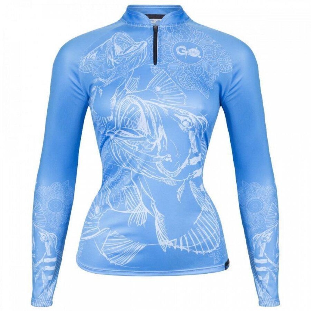 Camiseta Manga Longa de Pesca Go Fisher Tucunaré Açu GOG07 - Feminina - Foto 1