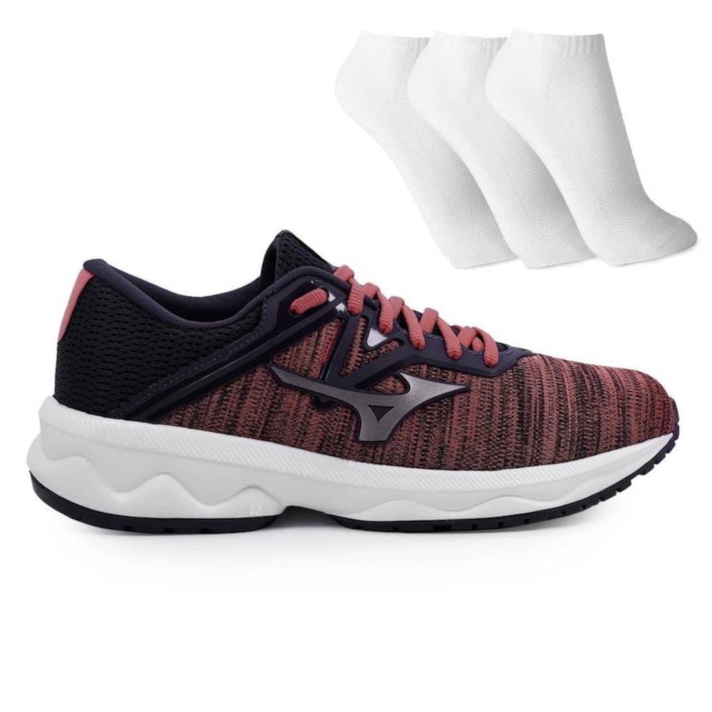Tênis Mizuno Optimus + 3 Pares de Meias - Feminino - Foto 1