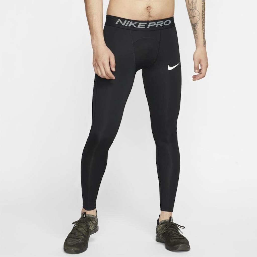 Calça Legging Nike Pro - Masculina - Foto 1