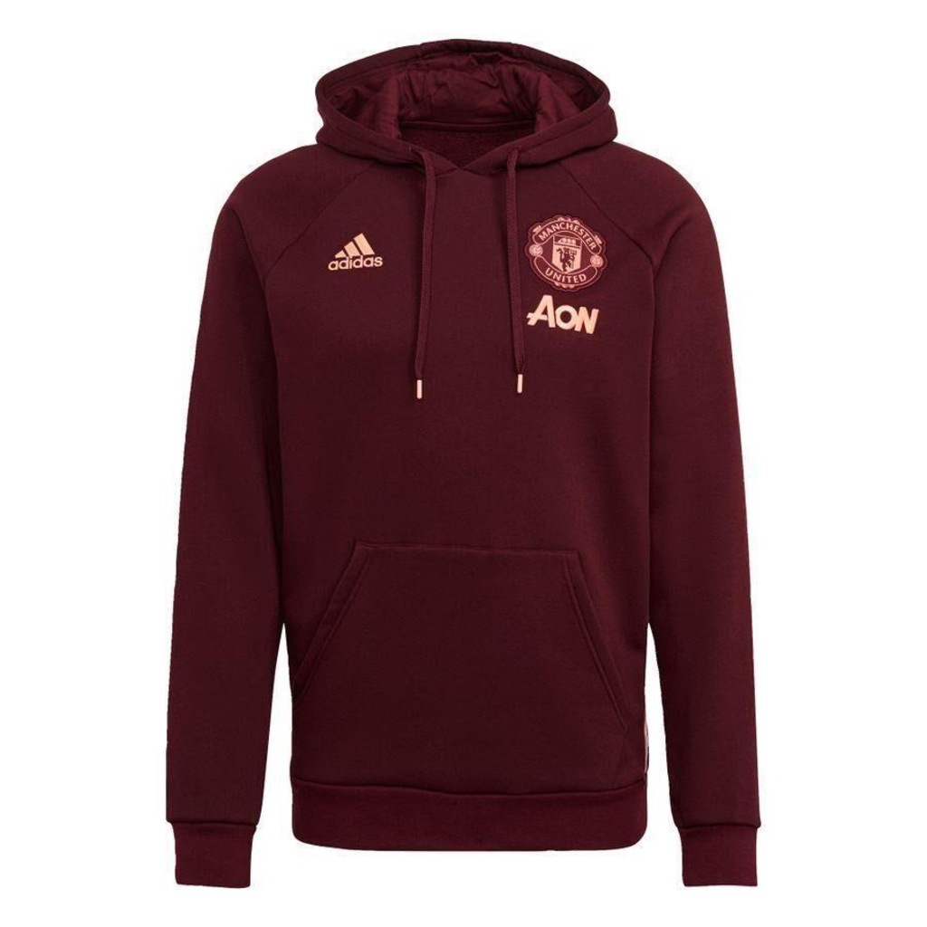 Blusão de Moletom com Capuz Manchester United adidas Travel - Masculino - Foto 1
