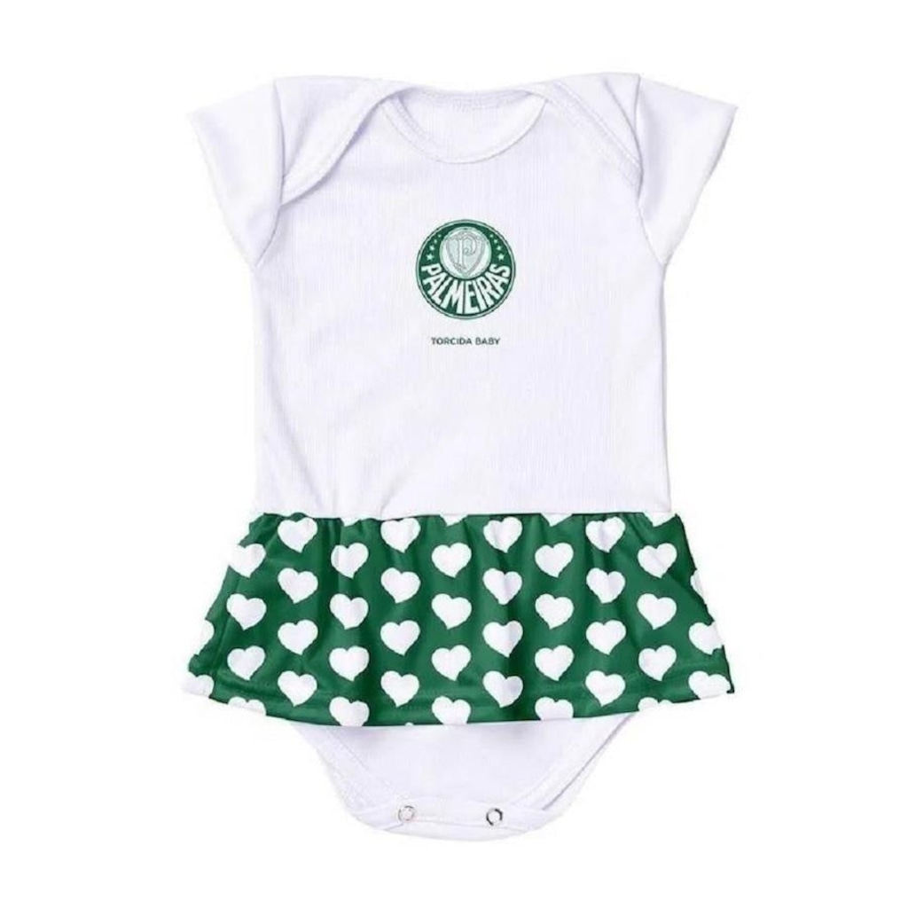 Vestido Body Torcida Baby Palmeiras 033 BXS Infantil