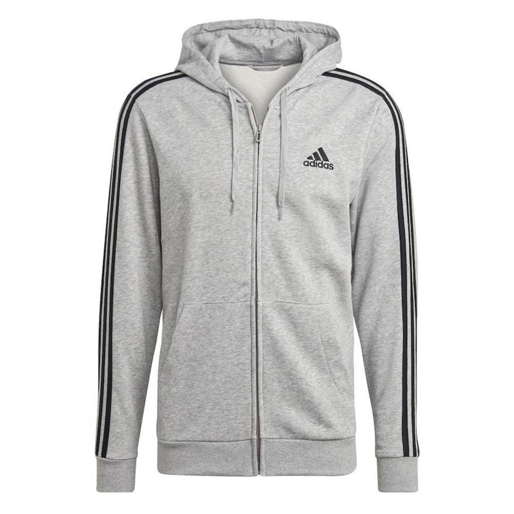 Jaqueta de Moletom com Capuz adidas Essentials 3S - Masculina - Foto 1