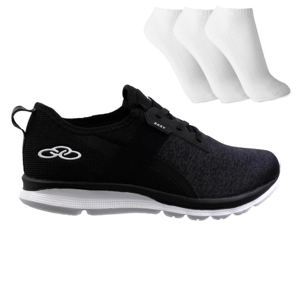 Tênis Olympikus Easy + 3 Pares De Meia - Feminino - Foto 1