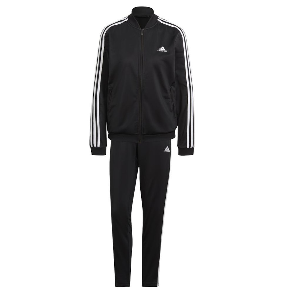Conjunto de Agasalho adidas Essentials 3 Listras - Feminino - Foto 1