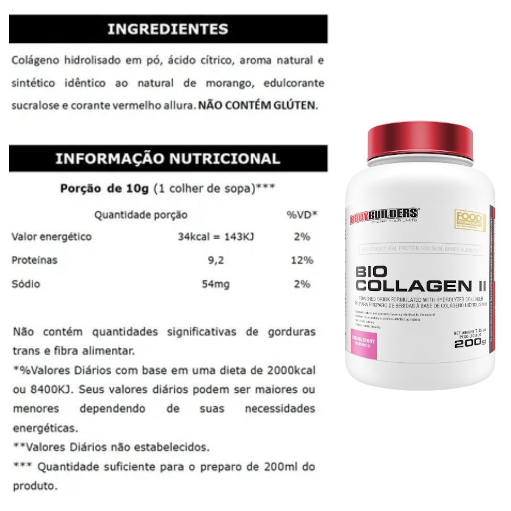 Imagem 4 do produto Kit Like Whey Cappuccino 900g + BCAA tang + Bio Colageno + L-Glutamina + Coqueteleira