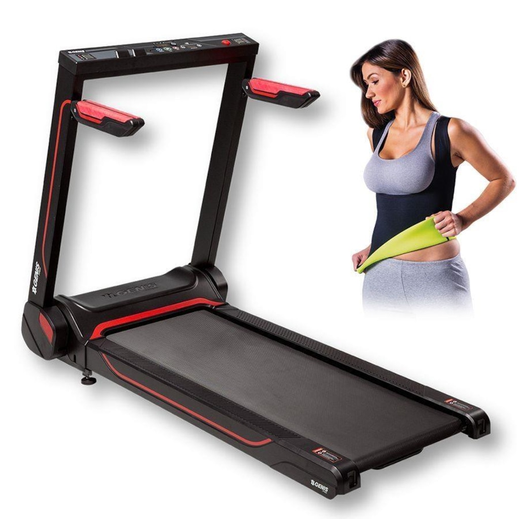 Esteira Ergométrica Genis GT 1000 + Fitnow T-Shirt - Feminina - Foto 1