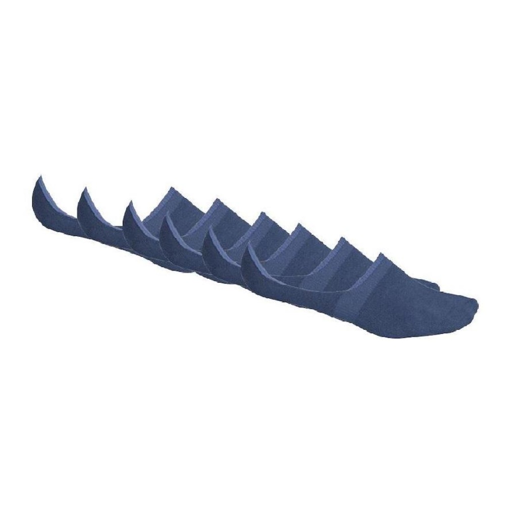 Kit Meias Sapatilha Lupo Invisível com Faixa de Silicone Interna - 6 Pares - Adulto - Foto 1