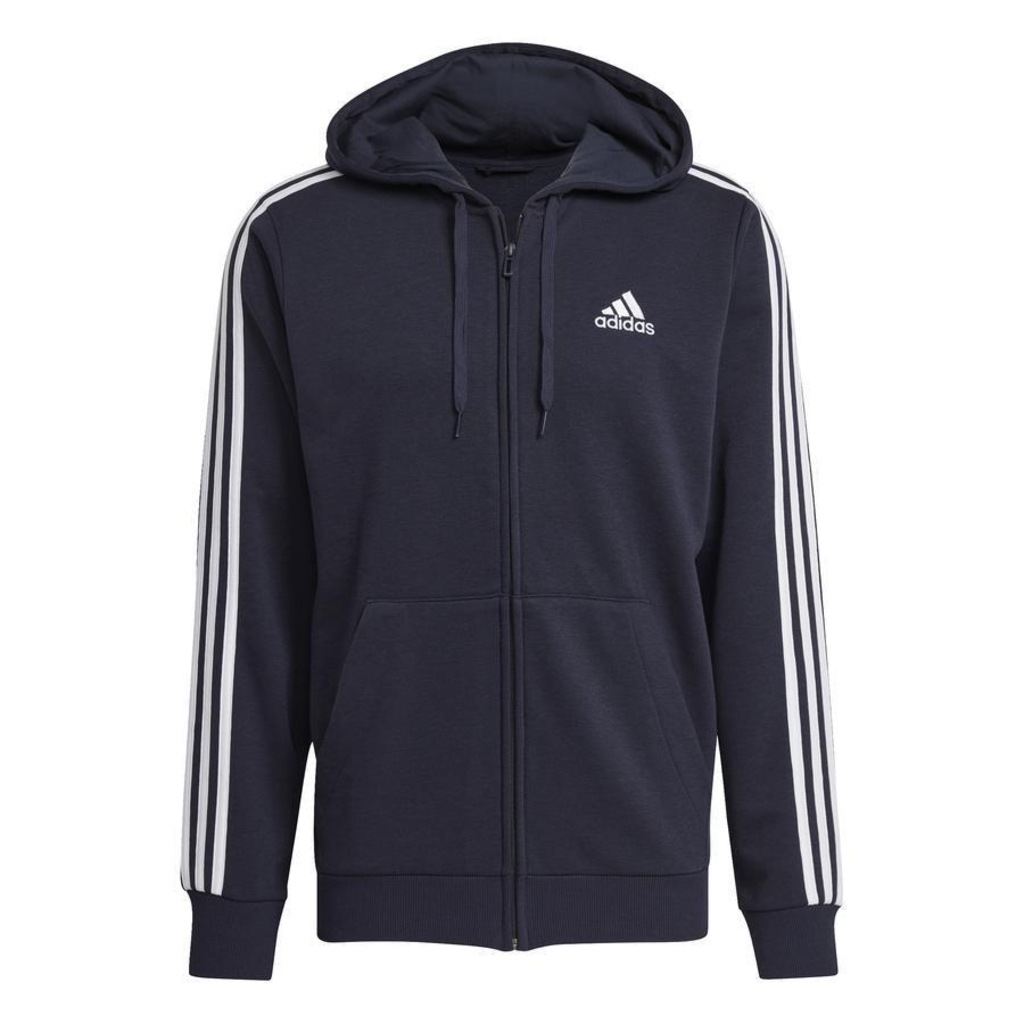 Blusão Moleton adidas Essentials 3 Listras - Masculino - Foto 1