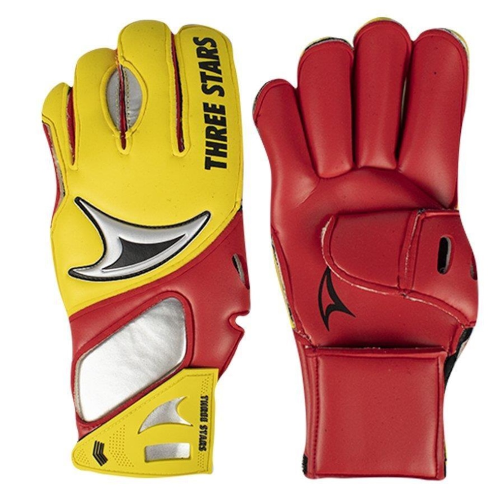 Luva de Goleiro de Campo Three Stars Palma Tigra - Adulto