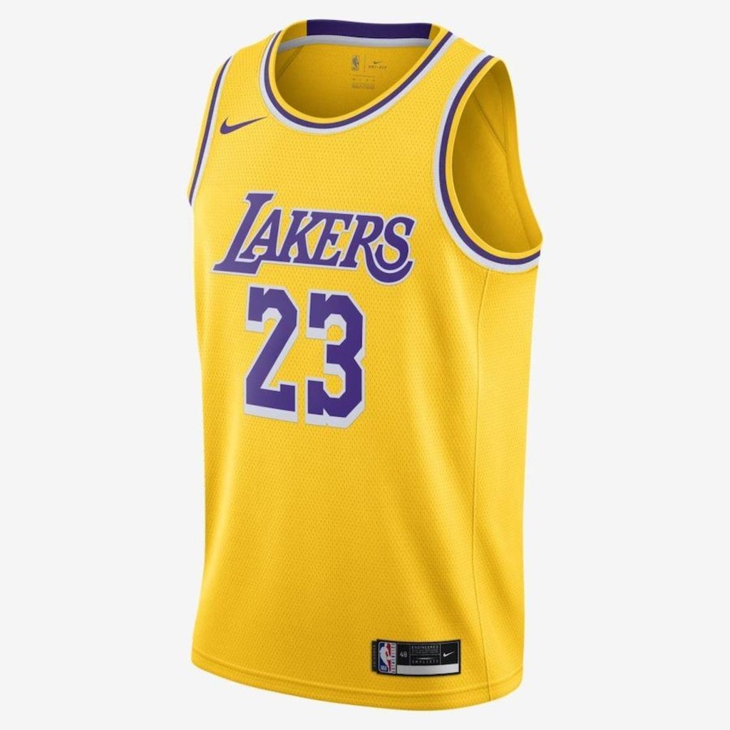 Camiseta Regata Los Angeles Lakers Nike LeBron James Lakers Icon Edition 2020 - Masculina - Foto 1
