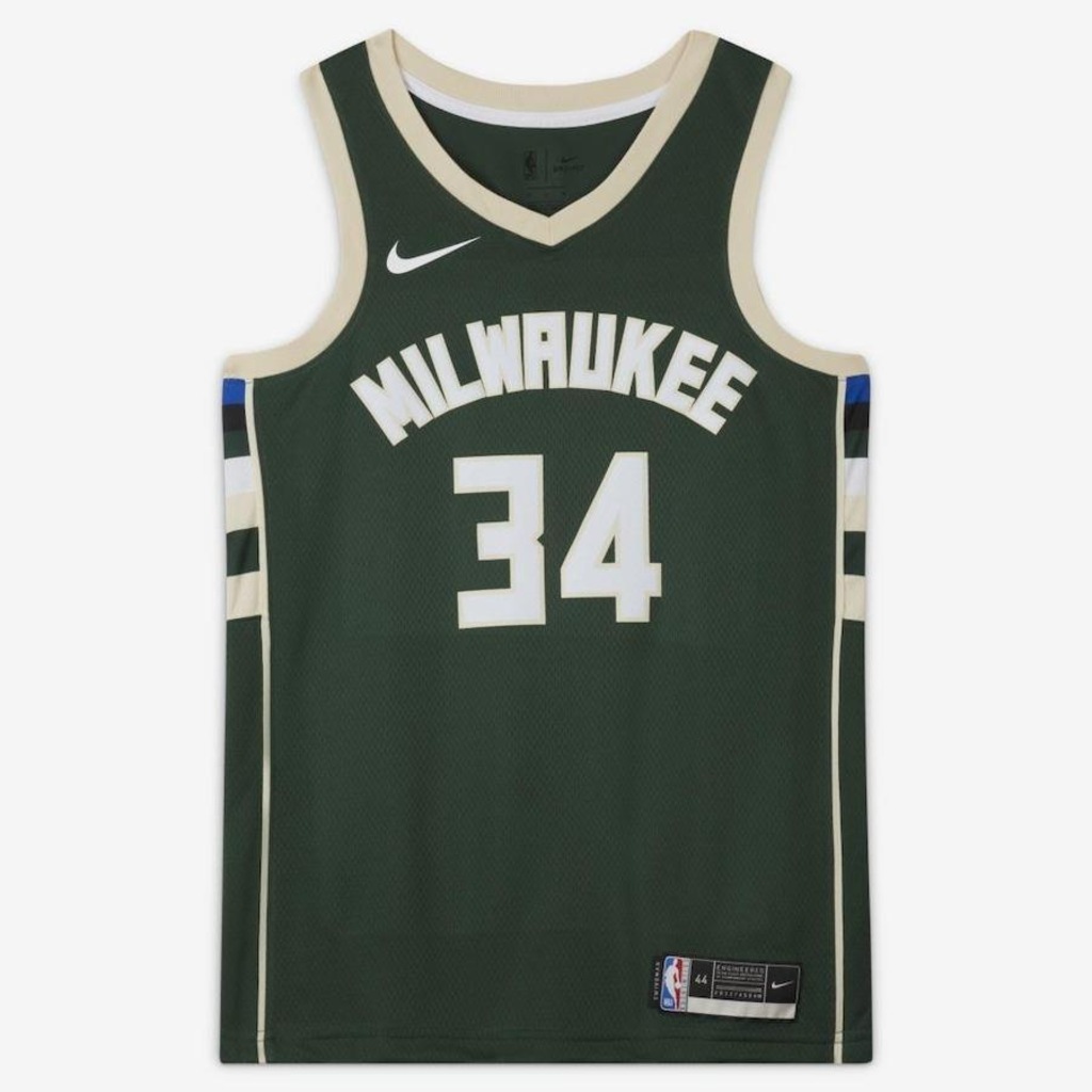 Camiseta Regata Milwaukee Bucks Nike Giannis Antetokounmpo Icon Edition 2020 - Masculina - Foto 1