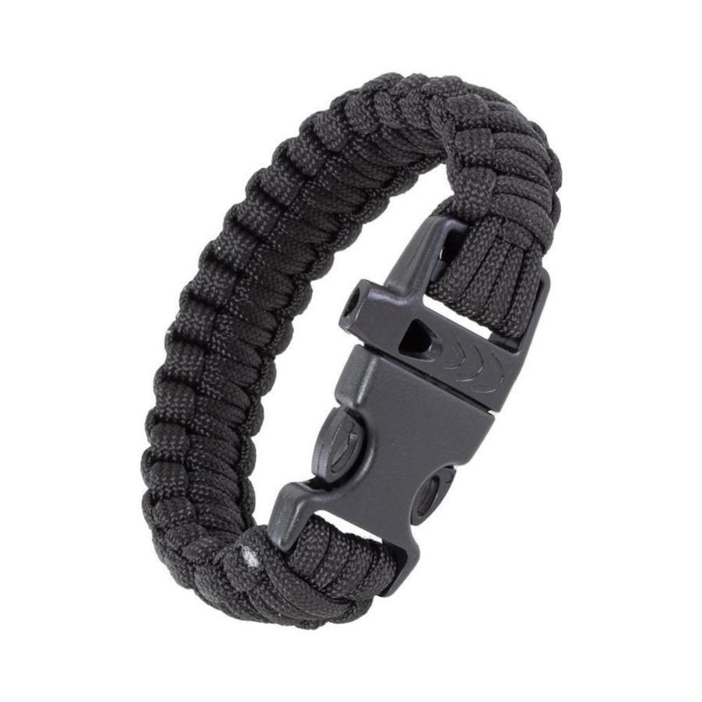 Pulseira Paracord Survival Treme Terra com Apito Resistência de 250 Kg - Foto 1