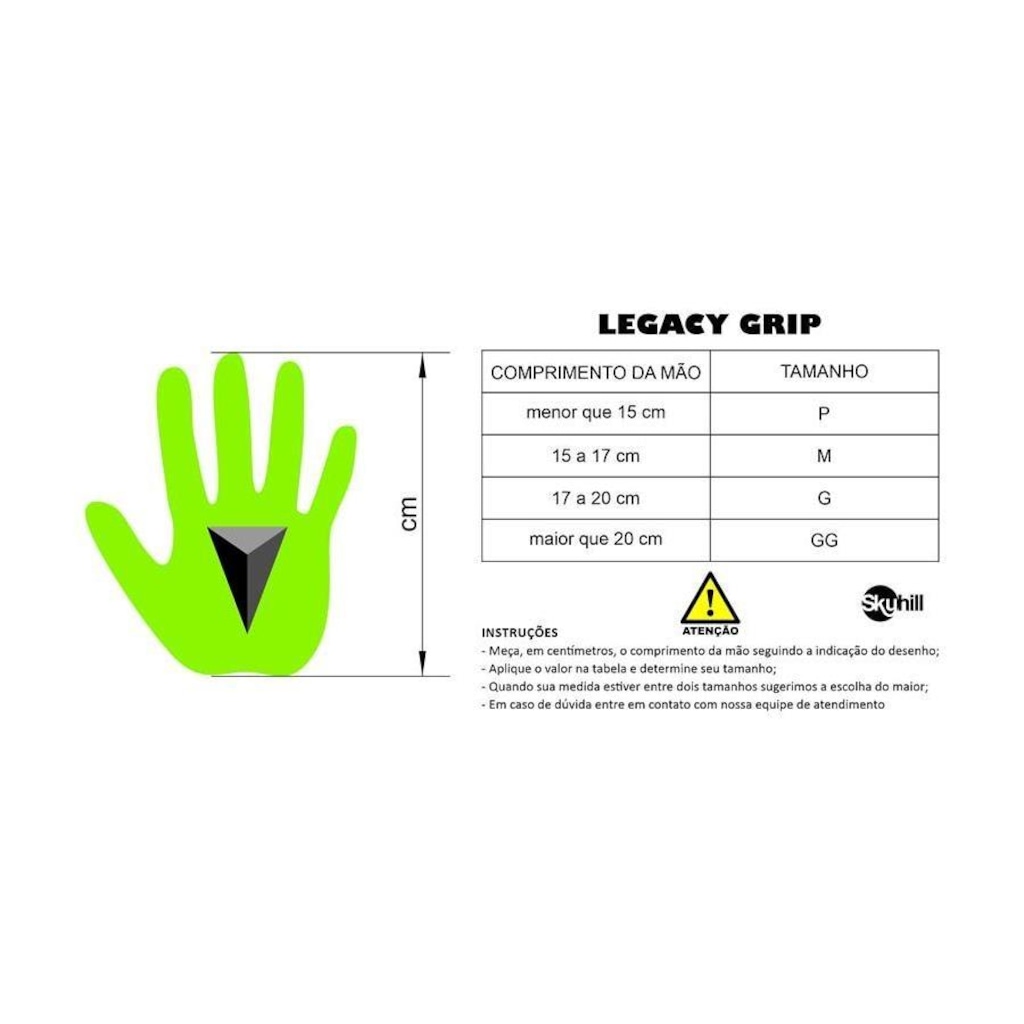 Imagem 2 do produto Luva Grip Legacy Skyhill Palmar