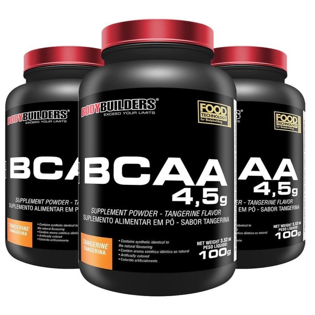 Kit BCAA 4,5 Bodybuilders - 100g - 3 Unidades