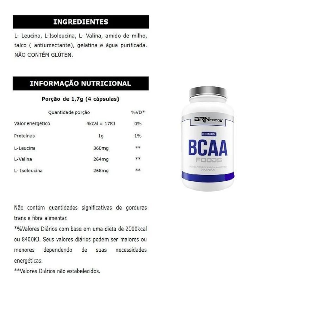 Imagem 3 do produto Kit 2x Whey Protein BRN Foods - Baunilha - 900g + BCAA + ZMA + Cromo + Coqueteleira + Porta Cápsula